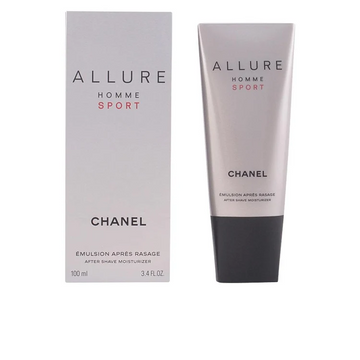 Chanel Allure Homme emulsione dopobarba leggera e lenitiva per uomo, ideale per una pelle fresca e confortevole dopo la rasatura.