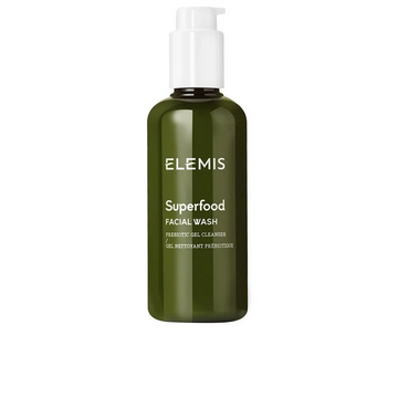 Elemis Superfood detergente viso con superfood, prebiotici e oli vegetali per una pelle fresca, pulita e luminosa.