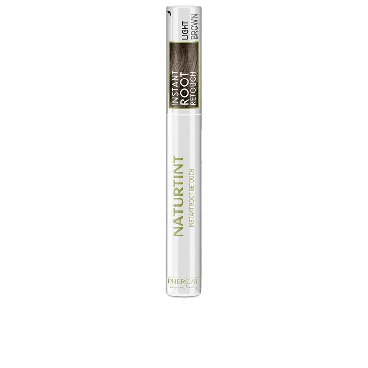 Naturtint ritocco temporaneo per capelli grigi con applicatore di precisione per una copertura rapida e naturale di radici e sopracciglia.