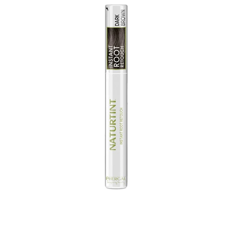 Naturtint ritocco temporaneo per capelli grigi con applicatore di precisione per una copertura rapida e naturale di radici e sopracciglia.