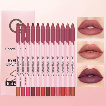 Set di 12 Matite Labbra Matte e Waterproof