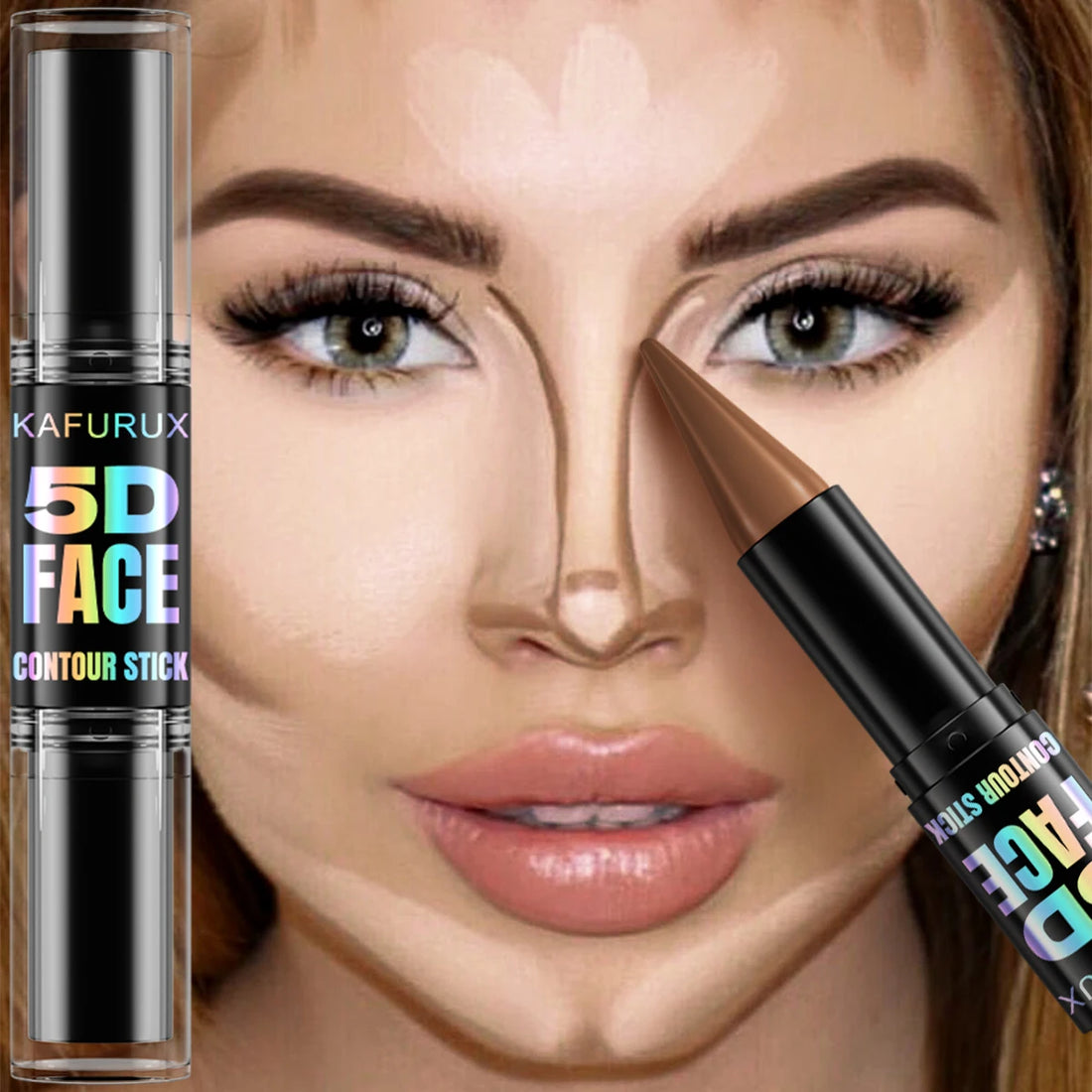 KAFURUX Stick Contouring Duo - Illuminante e Sculpting