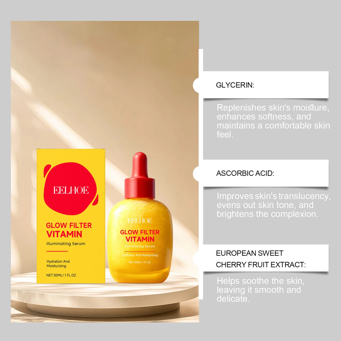 Siero Vitamina C con Bakuchiol e Niacinamide